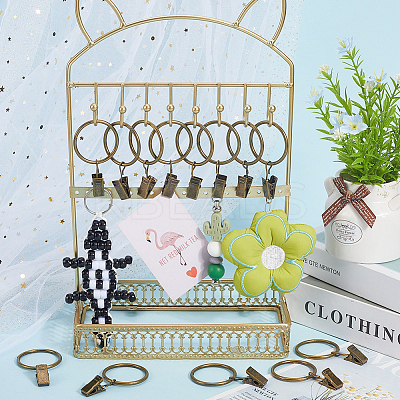 40Pcs Round Ring Iron Hook Hangers Curtain FIND-SP0003-46B-AB-1