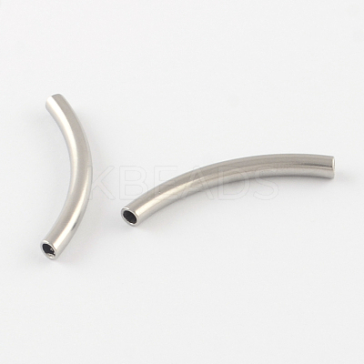 Tarnish Resistant 304 Stainless Steel Tube Beads STAS-R065-49-1