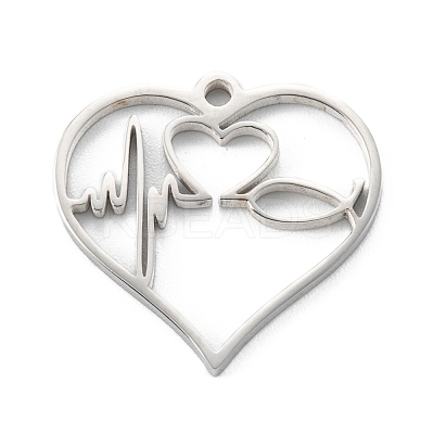 Non-Tarnish 304 Stainless Steel Pendants STAS-G251-08P-1
