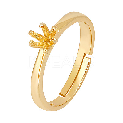 1Pc 925 Sterling Silver Adjustable Rings STER-BC0002-41G-1