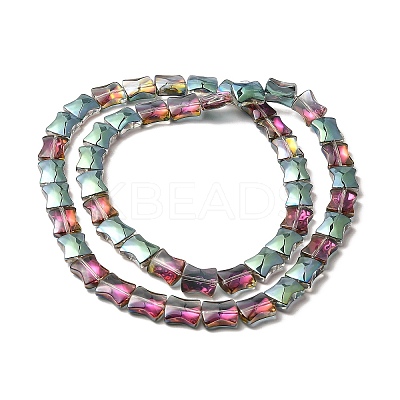 Electroplate Glass Beads Strands EGLA-H103-FR07-1