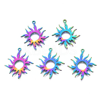 Ion Plating(IP) 201 Stainless Steel Pendants STAS-N098-051M-1