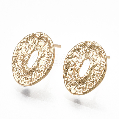 Brass Stud Earring Findings KK-S348-357-1