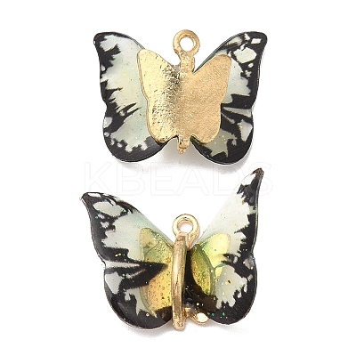 Transparent Resin Pendants PALLOY-K011-02G-1