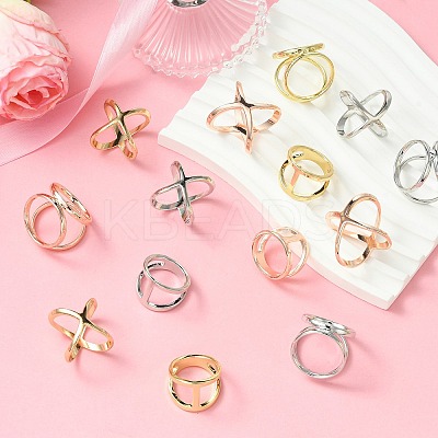 18Pcs 9 Styles Alloy Scarf Ring Buckle for Women Lady Girls AJEW-CJ0001-36-1