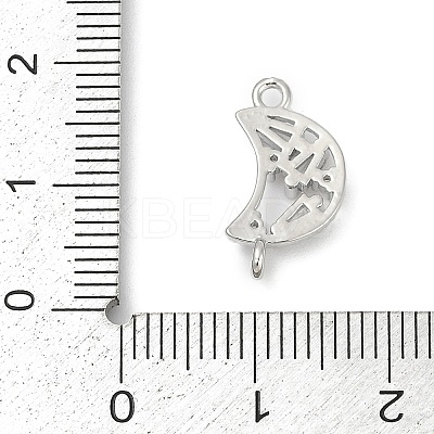 Brass Clear Cubic Zirconia Connector Charms LS-KK-Z094-03P-01-1