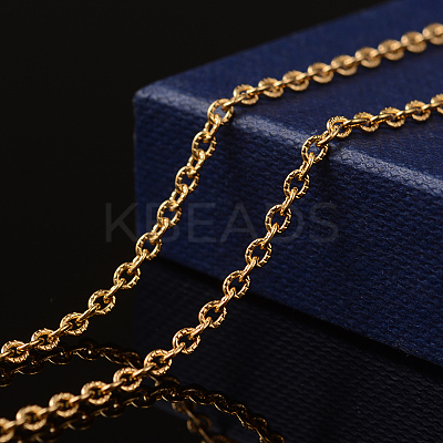 Ion Plating(IP) 304 Stainless Steel Textured Cable Chains CHS-H007-42G-1
