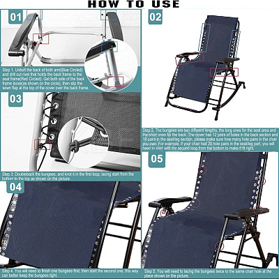 Cloth Folding Chair Replacement Fabric DIY-WH20010-28B-1