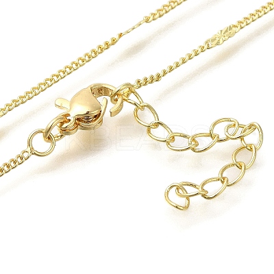 Rack Plating Brass Curb Chain Necklaces MAK-L042-03G-1