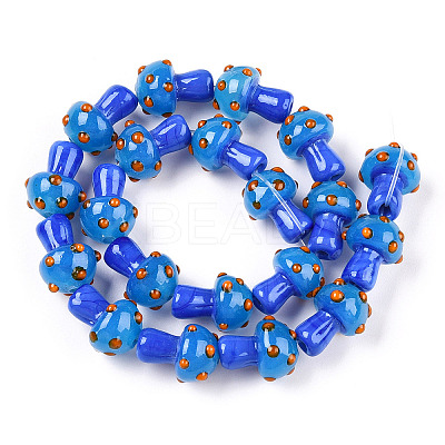 Handmade Lampwork Beads Strands LAMP-N024-09B-1