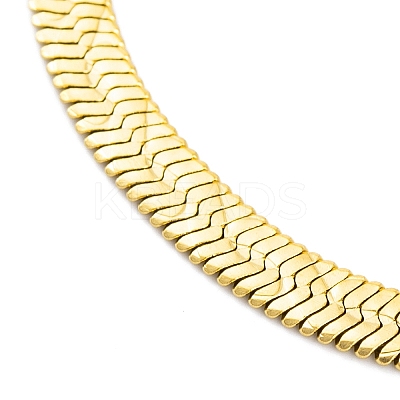 Ion Plating(IP) 304 Stainless Steel Herringbone Chain Bracelets for Women BJEW-A013-02A-G-1