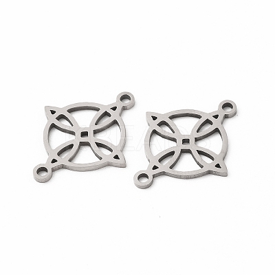 Tarnish Resistant 201 Stainless Steel Connector Charms STAS-K251-087P-1