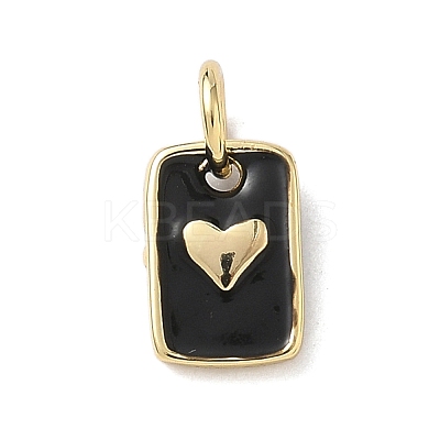 Brass Enamel Charms KK-B155-15G-01-1