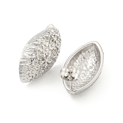 Non-Tarnish Horse Eye 304 Stainless Steel Ear Studs EJEW-L290-009P-1
