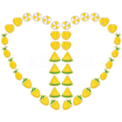 40Pcs 5 Style Transparent Enamel Acrylic Beads TACR-SC0001-10-1