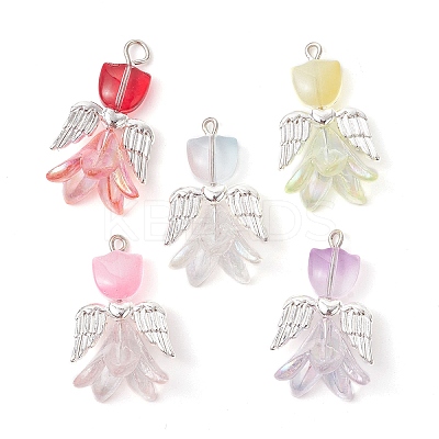 Transparent Acrylic and Glass Pendants PALLOY-JF02448-1