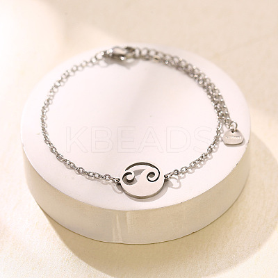 304 Stainless Steel Link Bracelets WGDD040-05-1