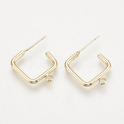 Brass Stud Earring Findings X-KK-S343-32G-1