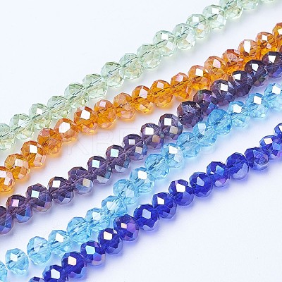Electroplate Glass Beads Strands EGLA-A044-T2mm-B-M-1