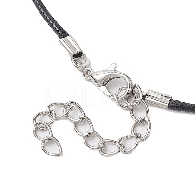 Transparent Electroplate Glass Pendant Necklaces NJEW-MZ00040-03-1