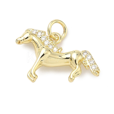 Brass Micro Pave Cubic Zirconia Pendants KK-C156-12G-1
