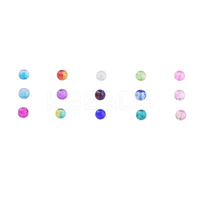 Spray Painted Crackle Glass Beads CCG-JQ0001-01-4mm-1