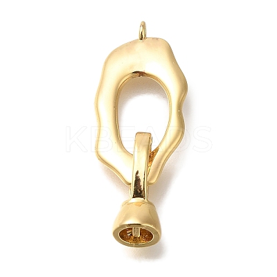 Brass Fold Over Clasps KK-K389-007G-1