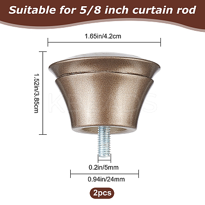 Plastic Round Curtain Rod Finials FIND-GF0002-89-1