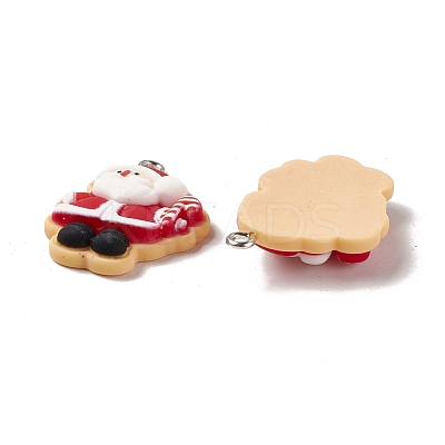 Christmas Theme Opaque Resin Pendants FIND-E025-03-1