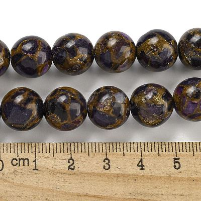 Synthetic Gold Clinquant Stone Beads Strands G-P549-A01-03E-1