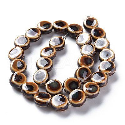 Handmade Porcelain Ceramic Beads Strands PORC-Q265-008B-1