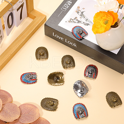Gorgecraf 10 Sets 2 Colors Indian Zinc Alloy Decorative Rivets AJEW-GF0007-30-1