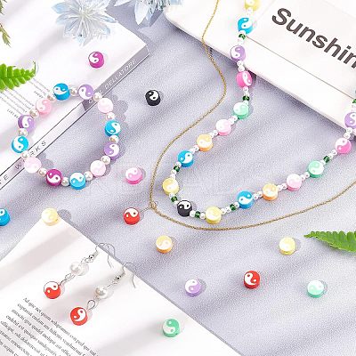 Handmade Polymer Clay Beads Strand CLAY-NB0001-34-1