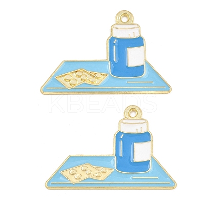 Medical Theme Alloy Enamel Pendants AL-CBA2919-03G-10A-1