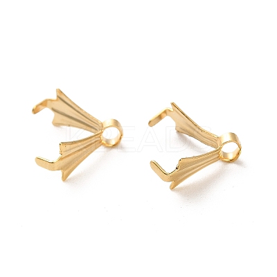 Brass Ice Pick Pinch Bails KK-F907-08G-1