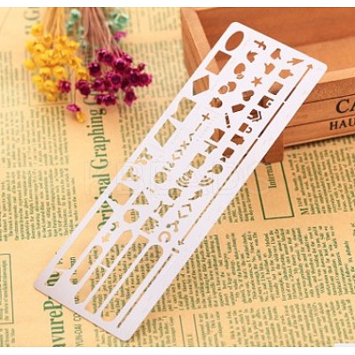Stainless Steel Drawing Stencil DIY-WH0005-F-1