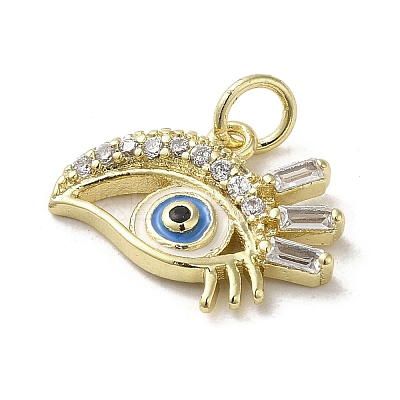 Brass Micro Pave Cubic Zirconia Pendants KK-E092-11G-03-1