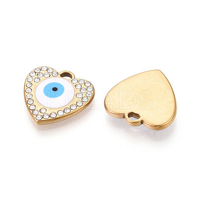 304 Stainless Steel Rhinestone Pendants STAS-N110-48A-G-1