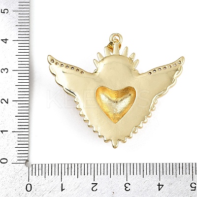 Brass Micro Pave Cubic Zirconia Enamel Pendants KK-L244-05G-02-1