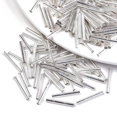 Electroplate Glass Bugle Beads SEED-S043-02C-02-1
