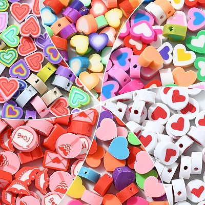 50Pcs Handmade Polymer Clay Beads CLAY-YW0002-30-1