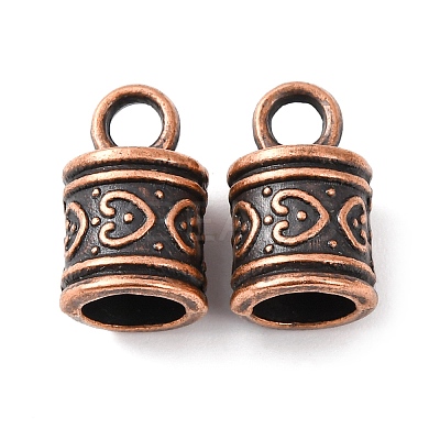 Tibetan Style Alloy Cord Ends TIBE-090-R-NR-1