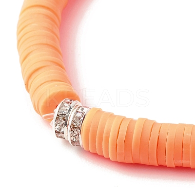 4Pcs 4 Colors Hanamade Polymer Clay Heishi Surfer Stretch Bracelets Set BJEW-JB07716-1