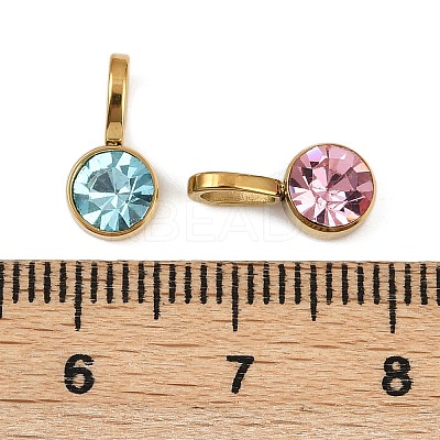 304 Stainless Steel Birthstone Charms STAS-Z143-03G-1