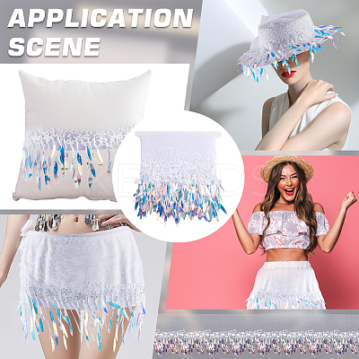Polyester Tassel Lace Ribbon OCOR-WH20006-02C-1