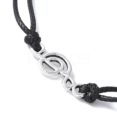 Korean Waxed Polyester Cord Adjustable Bracelets BJEW-JB11590-01-1