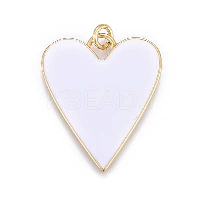 Brass Enamel Pendants KK-M205-13G-08-1
