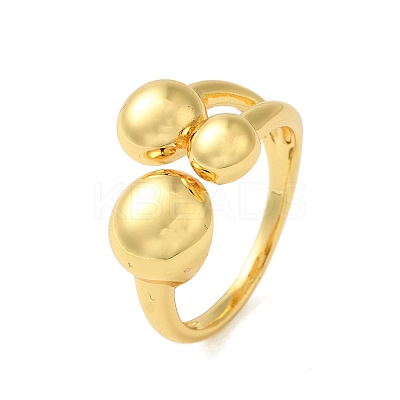 Brass Open Cuff Rings for Women RJEW-A048-05G-1
