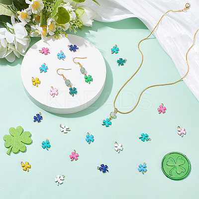 40Pcs 201 Stainless Steel Enamel Charms STAS-UN0064-55-1