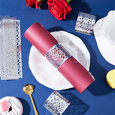 50Pcs Metallic Paper Napkin Rings AJEW-GF0007-54A-1